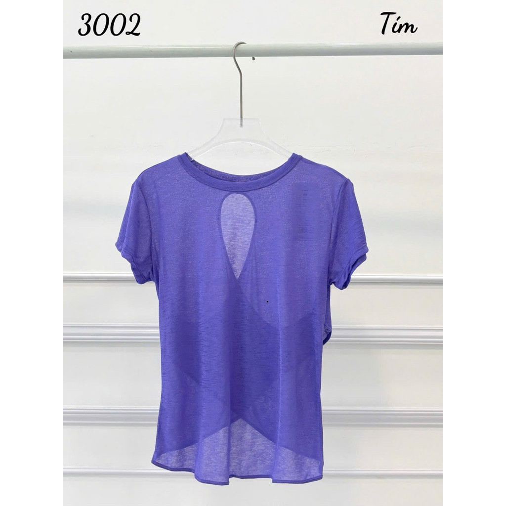Áo Tanktop Thể Thao Nữ Tay Ngắn Đắp Chéo Lưng Form Rộng Vải Lưới Mè Thoáng Khí Nhanh Khô_thumbnail_3