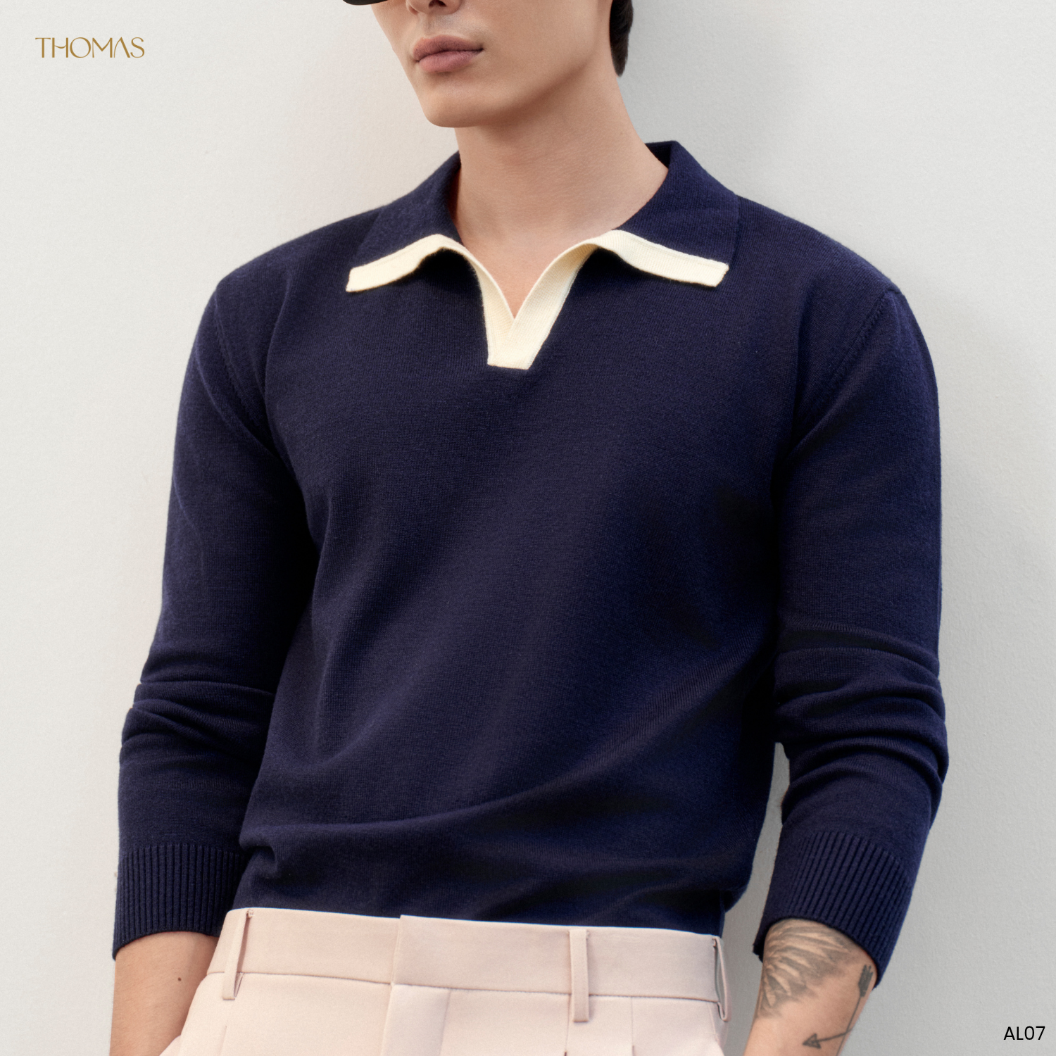 Áo Len Dài Tay Cổ V Andy Sợi Rayon Form Regular_thumbnail_3