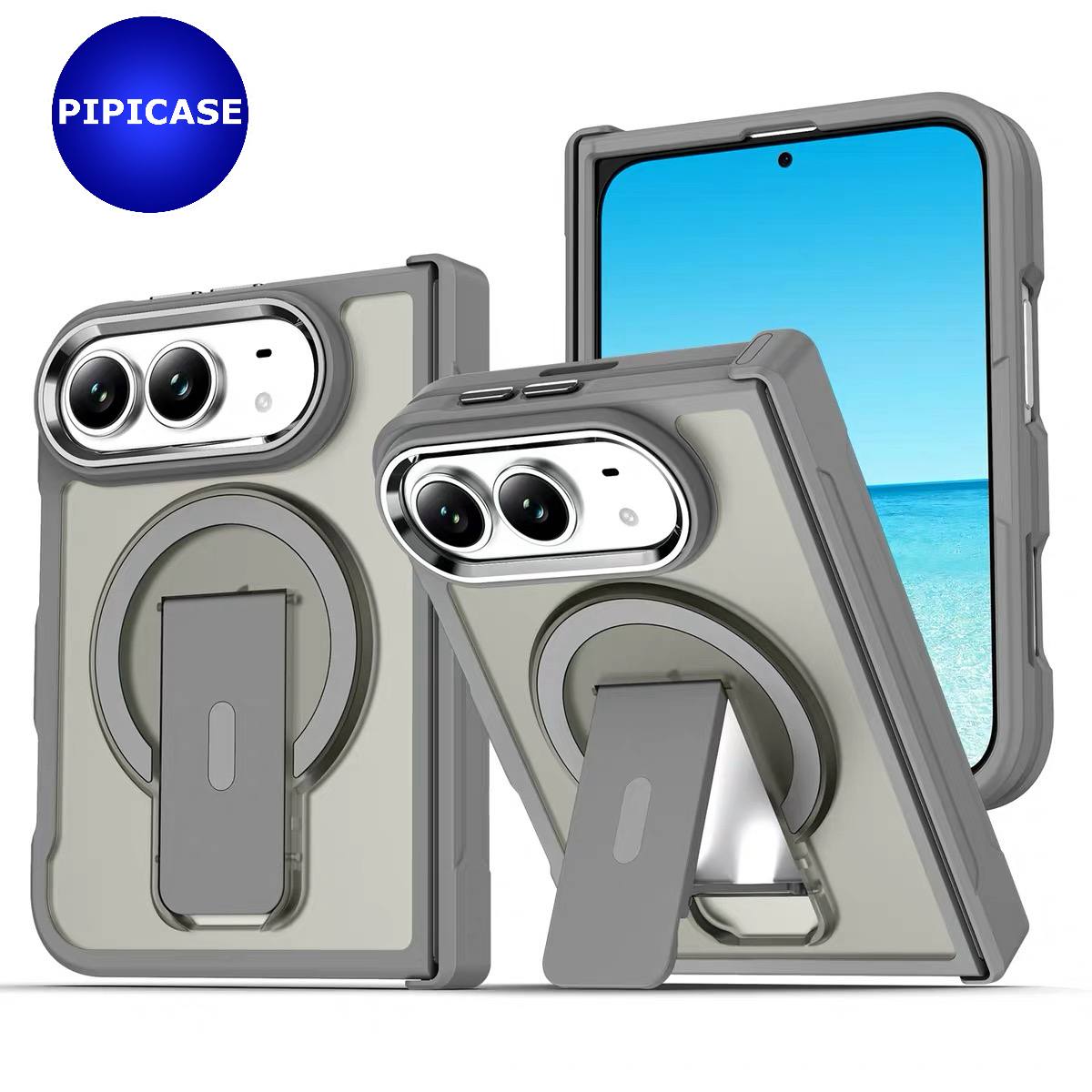 Ốp Lưng iPhone Duo - Quin - Xám