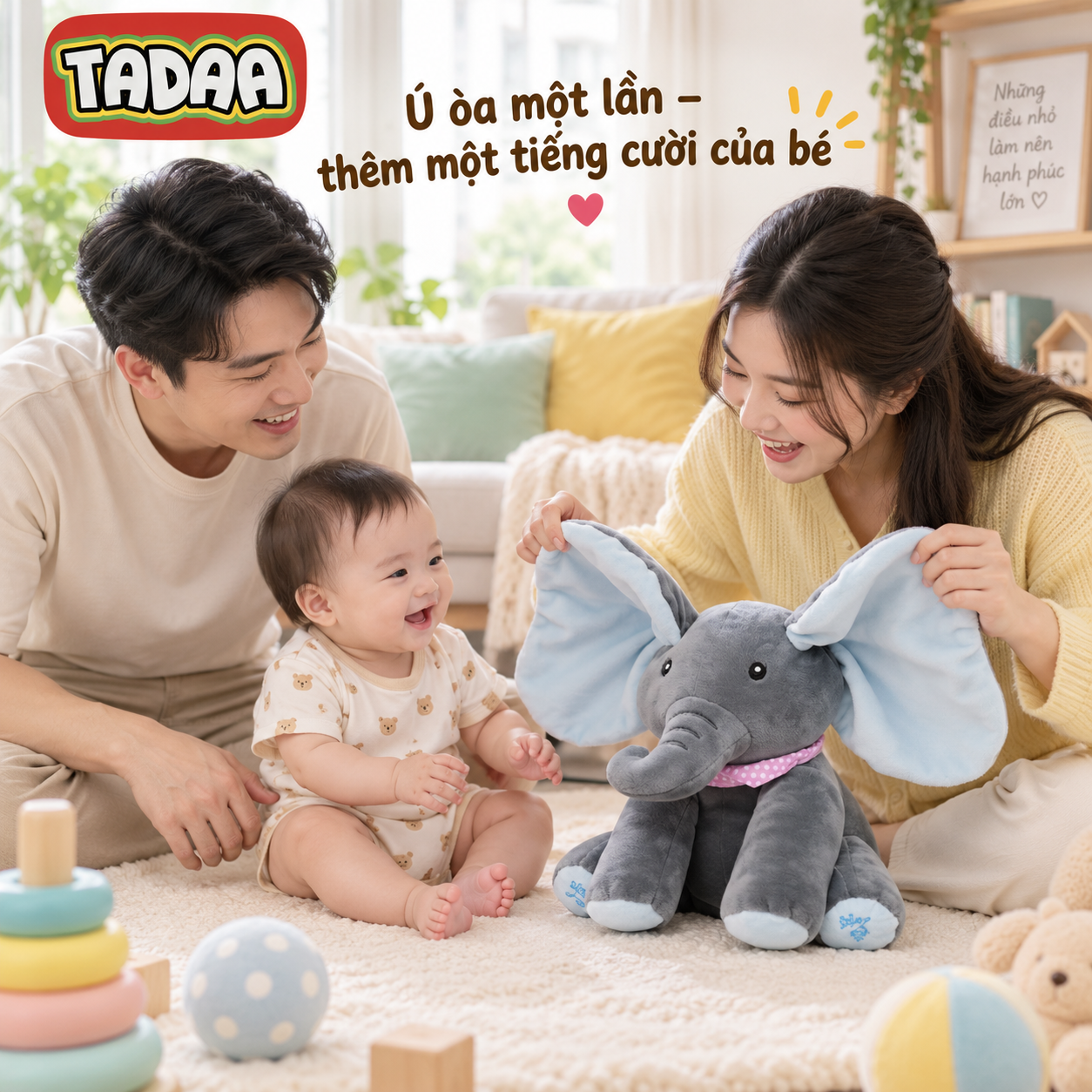 Đồ chơi Voi Ú Òa – Bạn Voi Vui Nhộn – Màu xanh/hồng_thumbnail_2