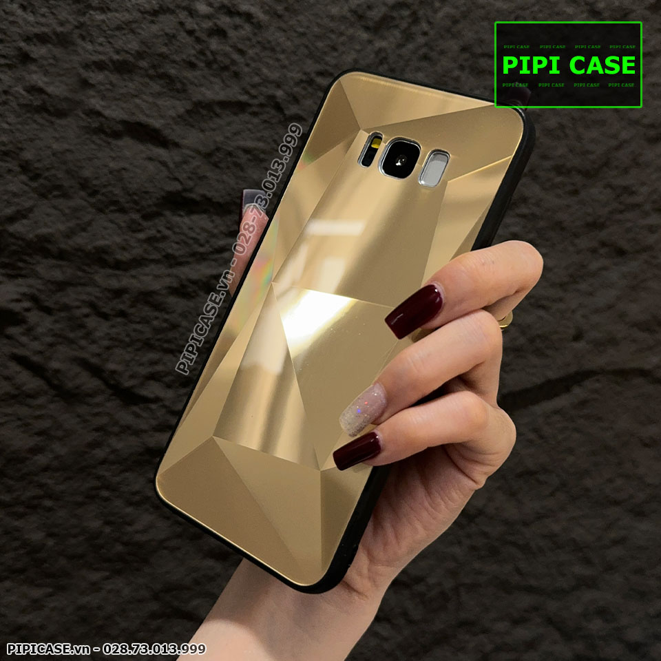 Ốp Lưng Samsung S8 Plus 5G - Kim Cương 6D - Vàng