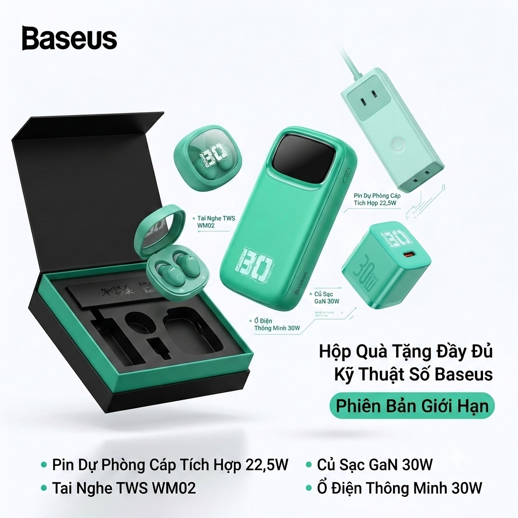 Bộ Quà Tặng Baseus Limited Edition (Combo 4 Món Công Nghệ)