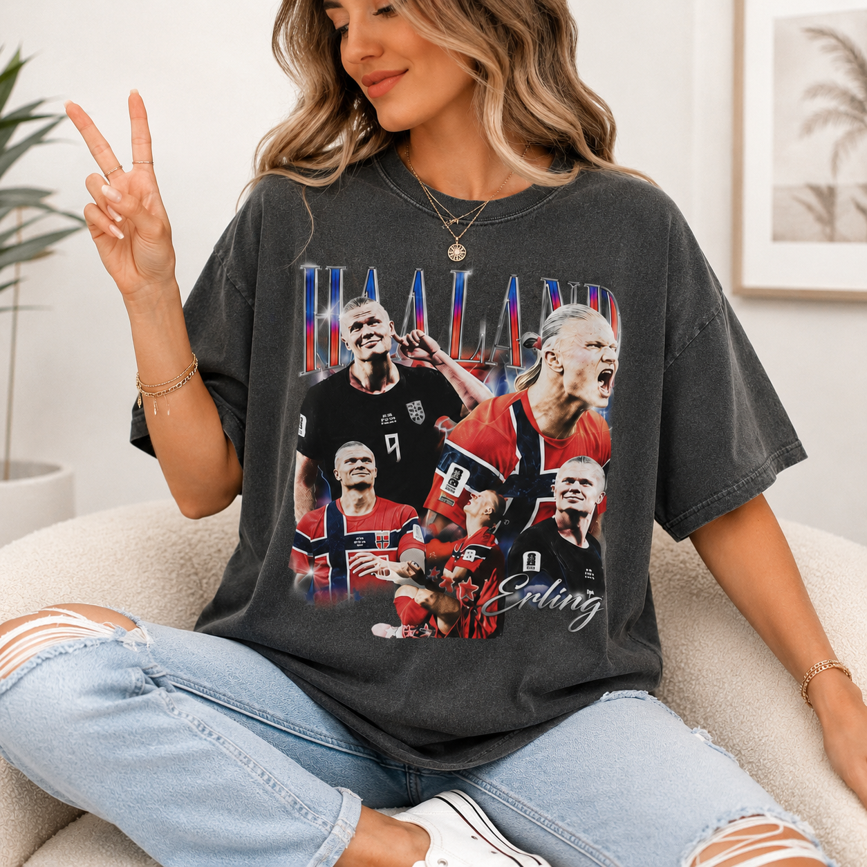 Haaland Norway Comfort Colors Shirt, Funny Haaland Meme Tee, Norway Soccer Graphic T-Shirt, Unisex Football Fan Gift