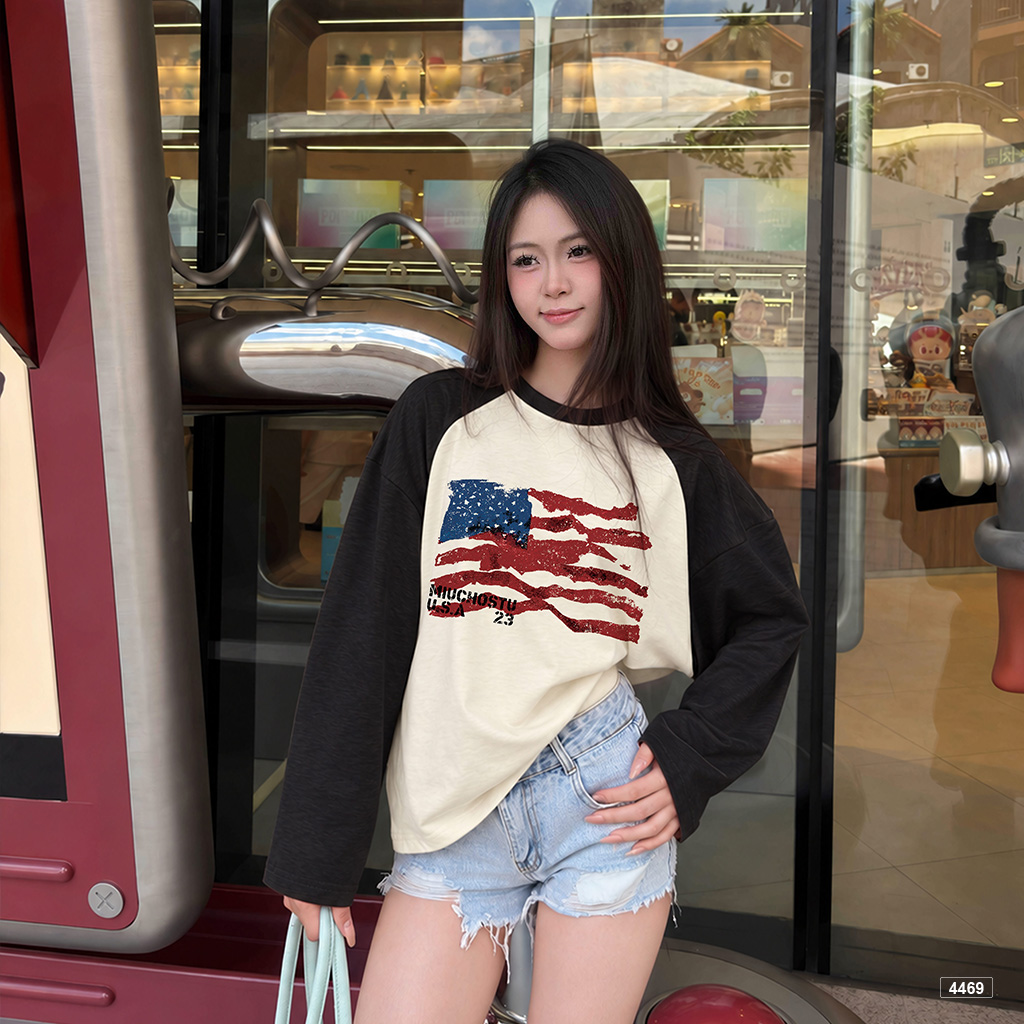 Áo thun form boxy Miucho cotton xược thoáng mát 4469_thumbnail_5