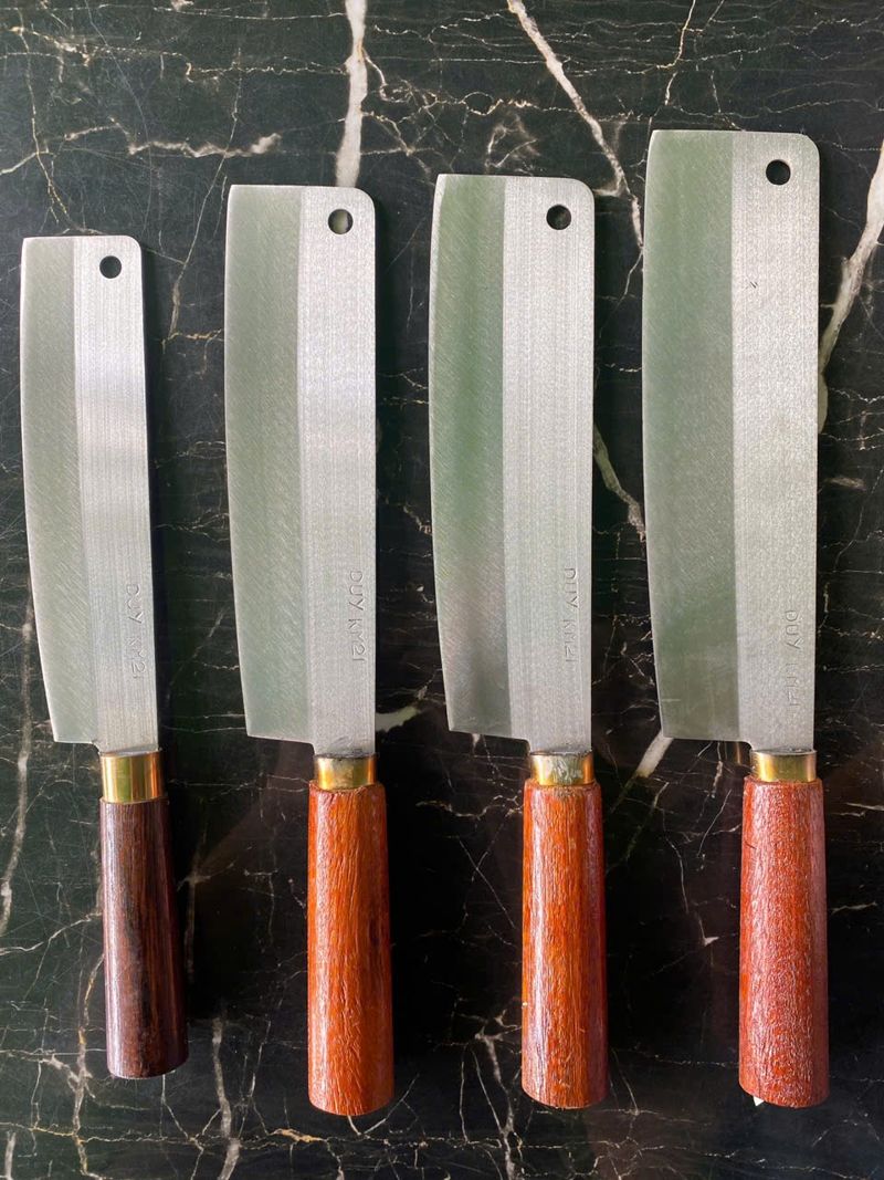 Bộ dao thái thép trắng số 5 đến số 8 của lò rèn Duy KM21