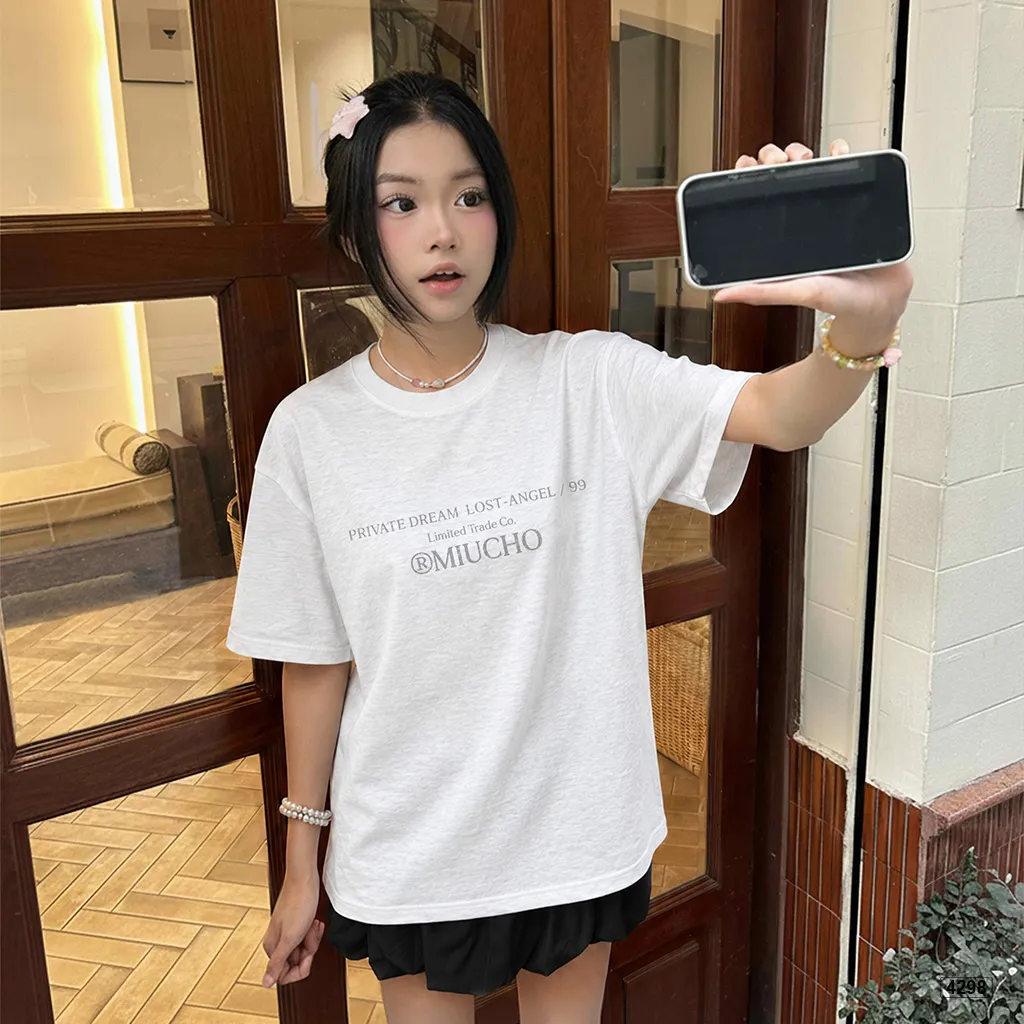 Áo thun boxy unisex chất vải xước Miucho 4298_thumbnail_6