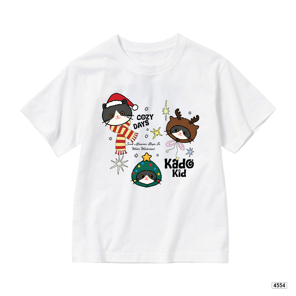 Áo thun bé gái form rộng noel mèo xinh Kado 4554_thumbnail_7