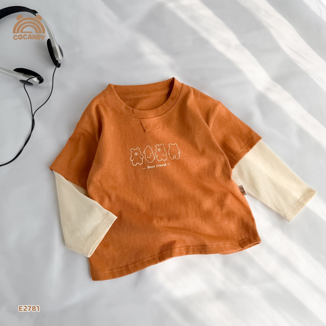 Áo dài cotton CAM phối tay BE_thumbnail_3