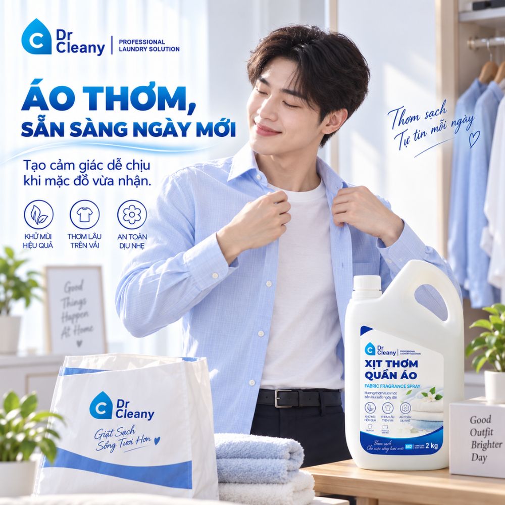 Nước xịt thơm quần áo Dr Cleany 2kg cho tiệm giặt_thumbnail_7
