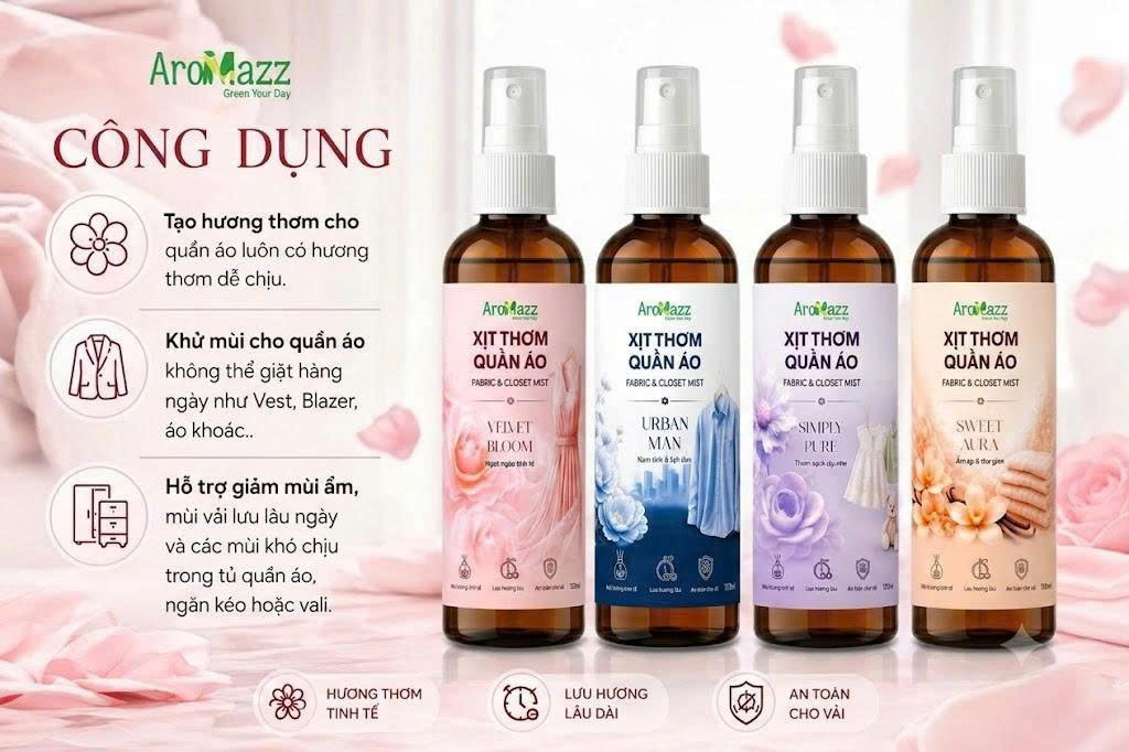 SET 2 Chai Xịt Thơm Quần Áo AroMazz_thumbnail_1