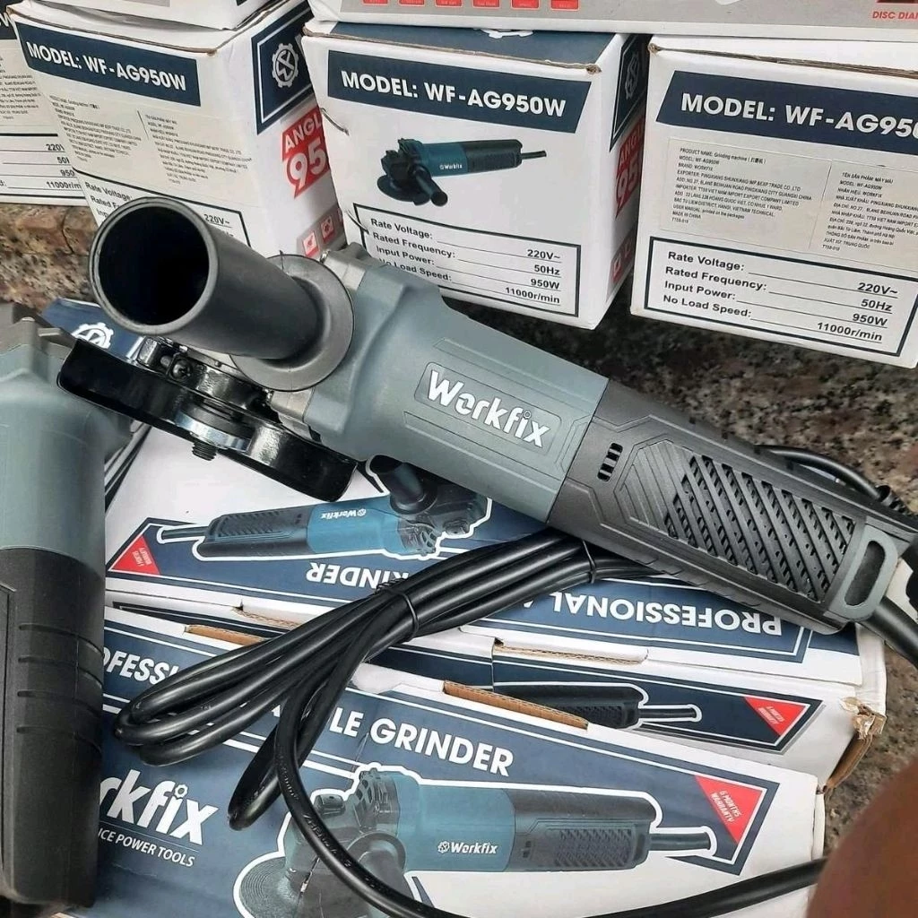 Máy mài góc WORKFIX WF-AG950CP - Máy mài điện -Máy cắt cầm tay Công suất 950W, Công tắc đuôi, Lỗi đồng 100% - Giá rẻ_thumbnail_4