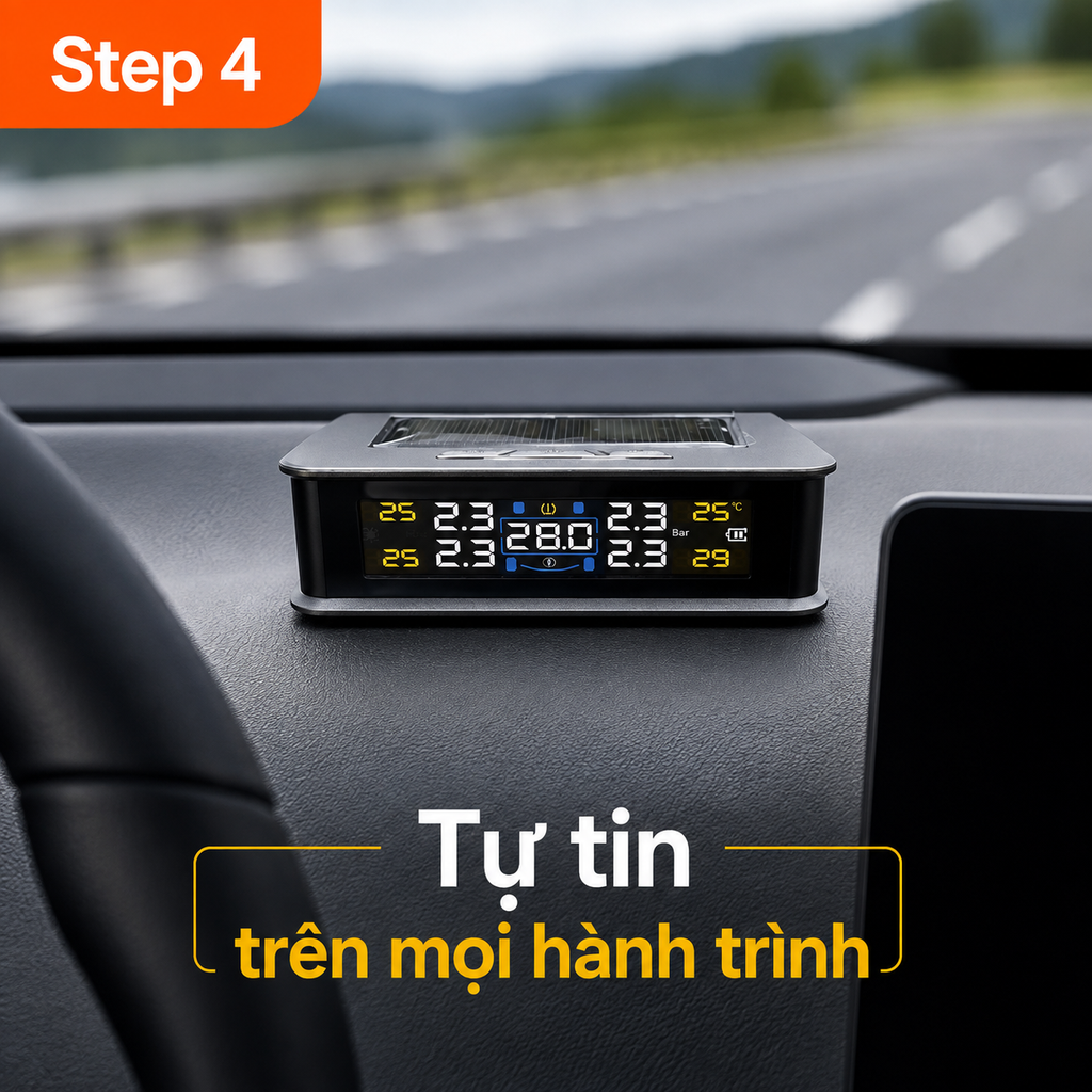 Cảm Biến Áp Suất Lốp Ô Tô TPMS Sạc NLMT Lõi Đồng_thumbnail_4