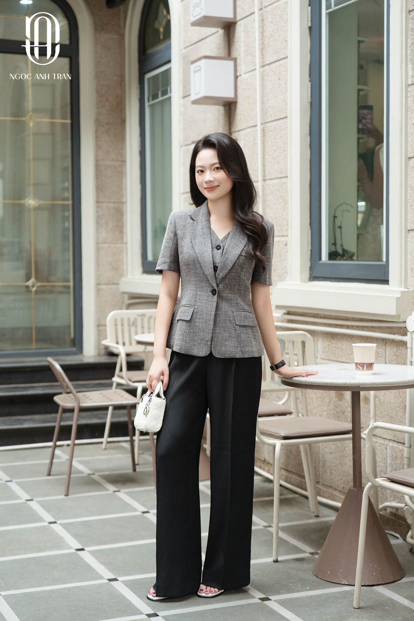 V077 Tiêu - Áo vest tiêu gile giả