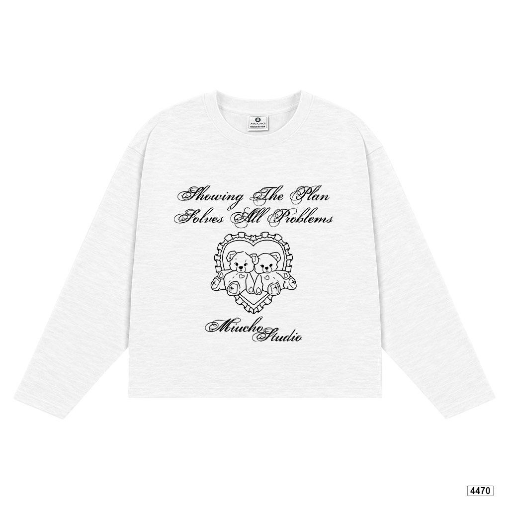 Áo thun tay dài unisex form boxy cotton xược Miucho 4470_thumbnail_0