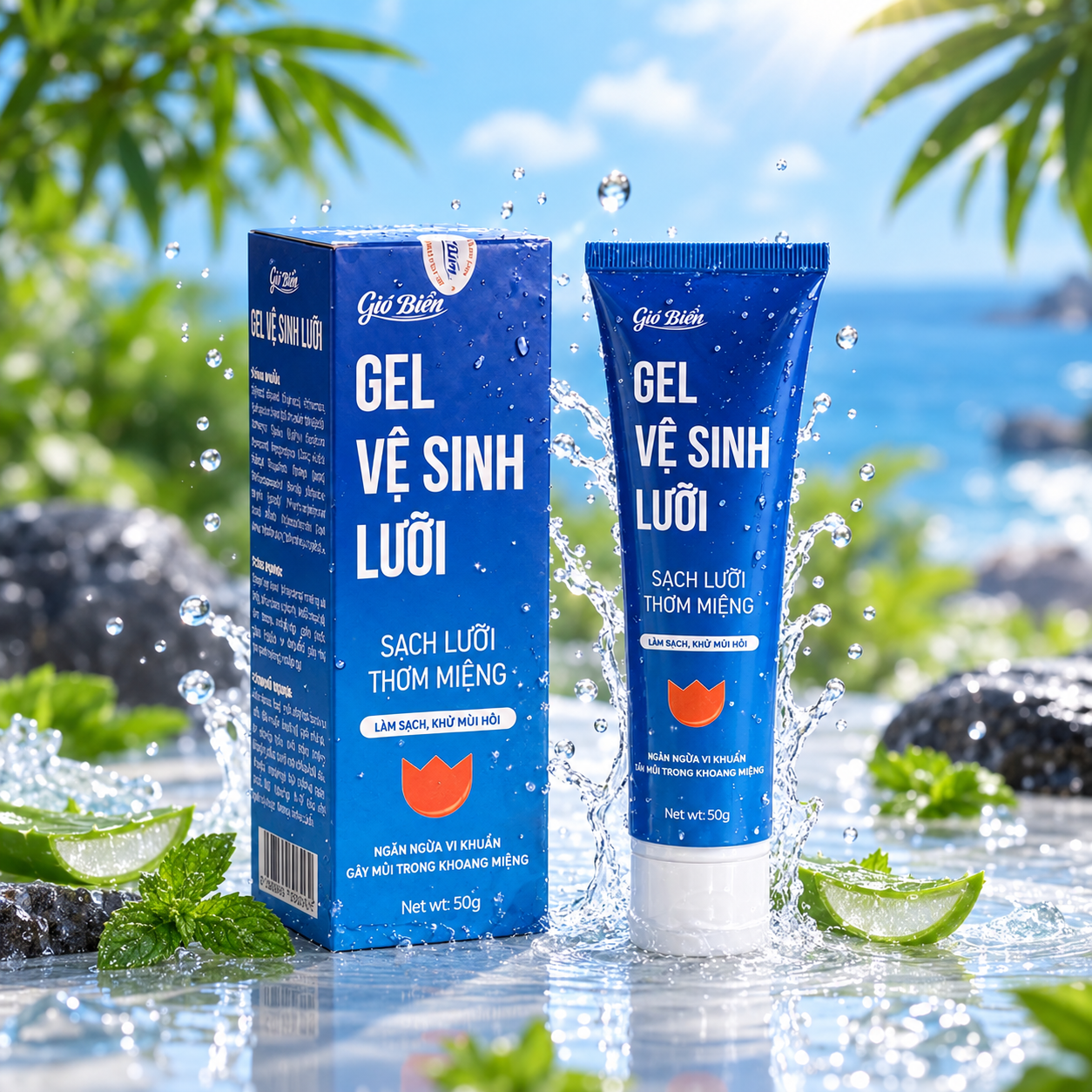 GEL VỆ SINH LƯỠI GIÓ BIỂN - Tinh Thể Bạc Hà Mát Lạnh