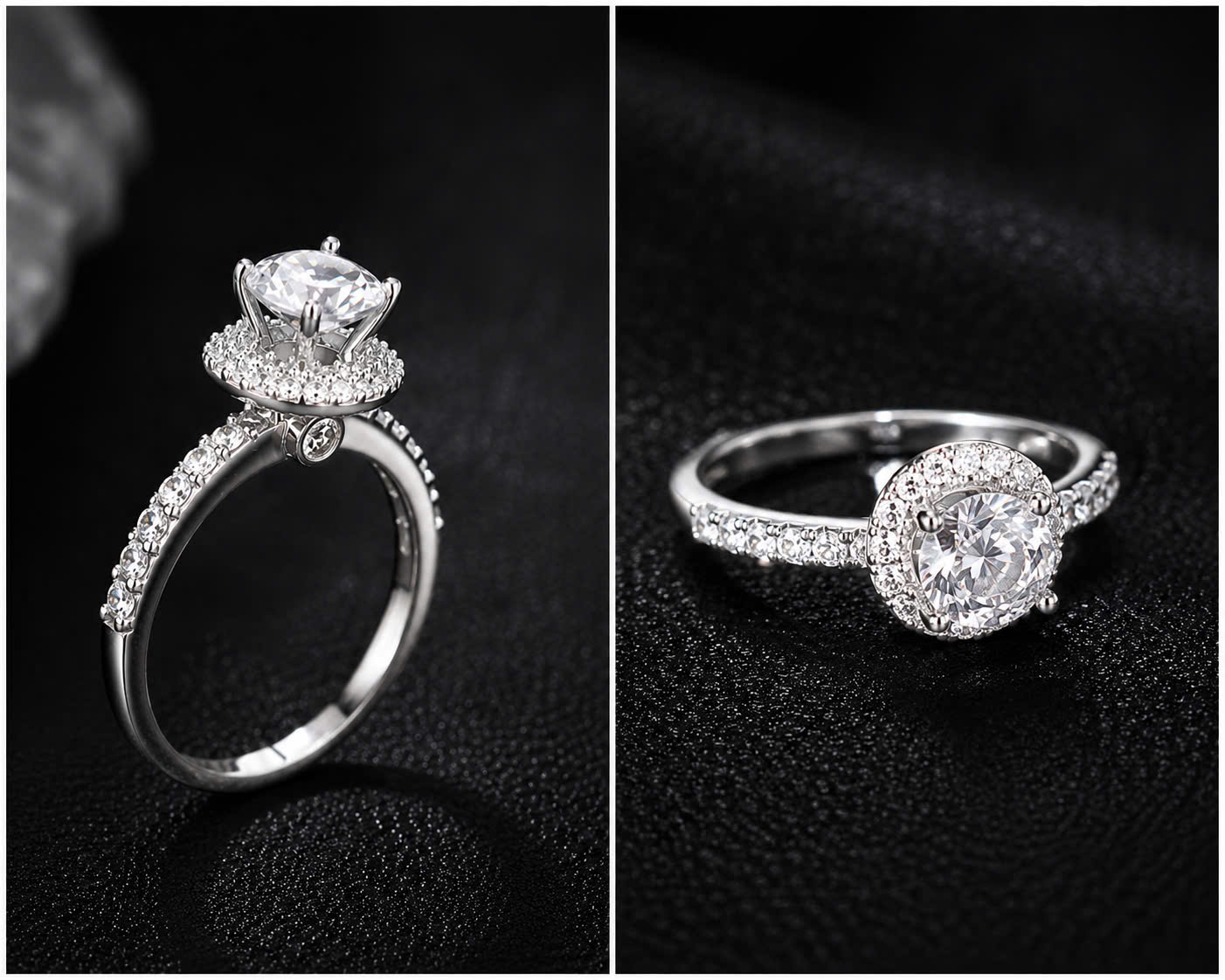 Nhẫn bạc xi kim đá chủ đế tản tròn size 5_thumbnail_2