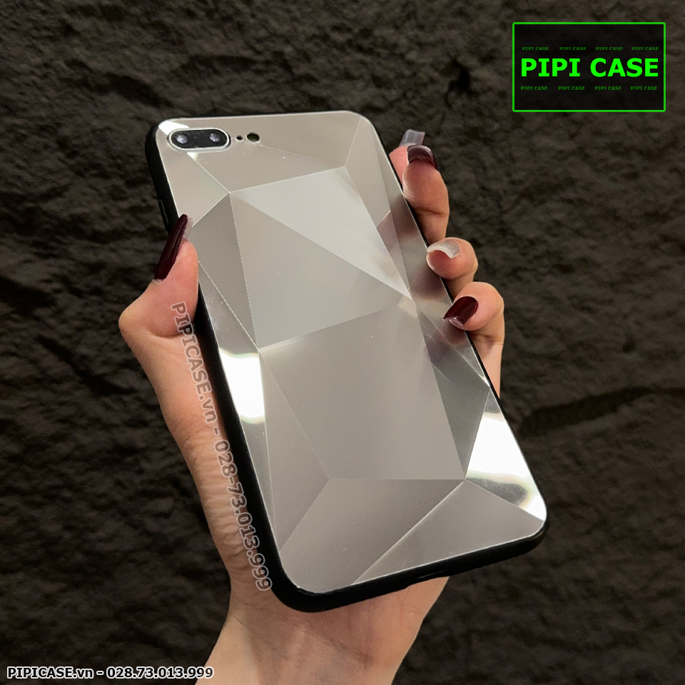 Ốp Lưng iPhone 7 Plus / 8 Plus - Kim Cương 6D - Bạc_thumbnail_1