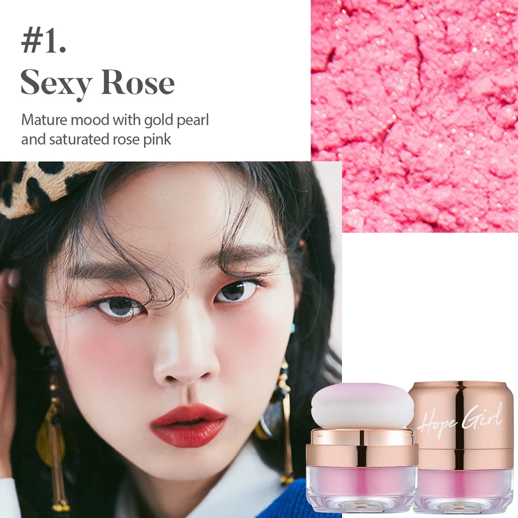 HOPE GIRL 3D POWDER BLUSHER - Phấn Má Hồng 3D Tự Nhiên Bền Màu Mịn Lì - Chiết Xuất Nguyên Liệu Thiên Nhiên Từ Jeju & Bột Thạch Anh Tím - 5g - [HG003]_thumbnail_0