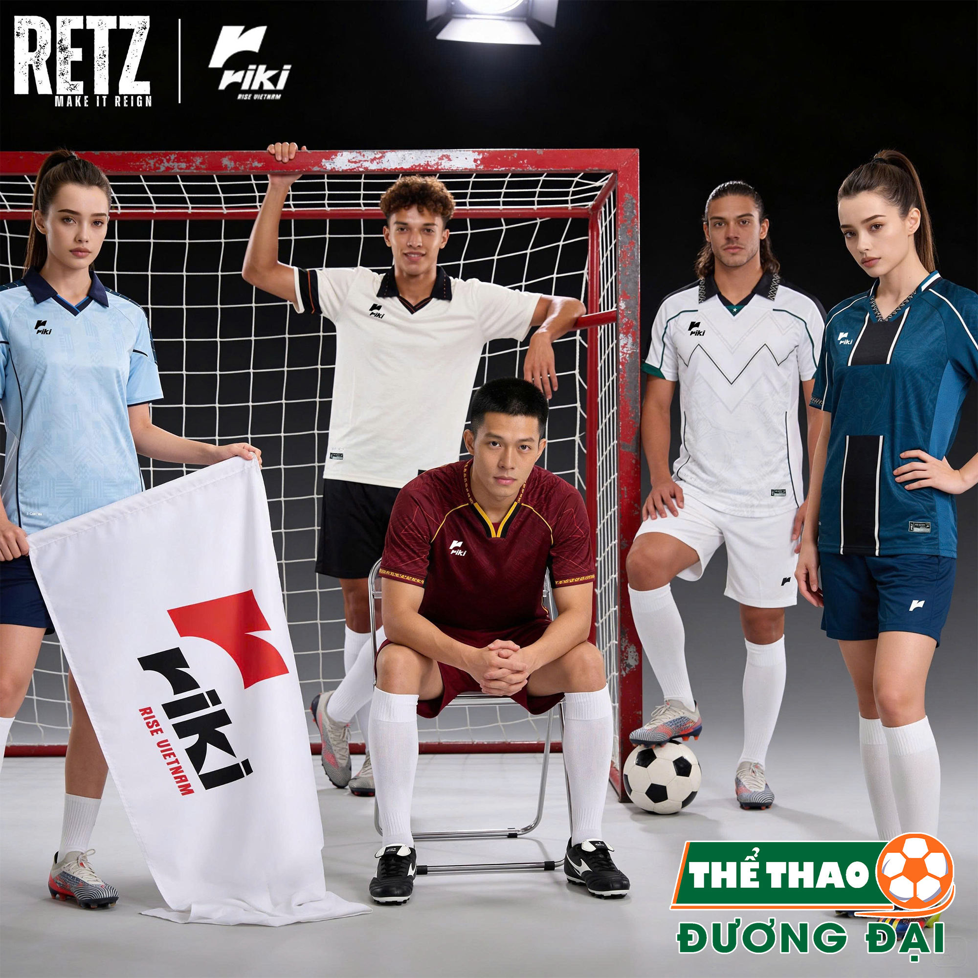 BST Áo Bóng Đá Riki RETZ Thun Mè R-Coolflex Thoáng Khí Thể Thao Đương Đại