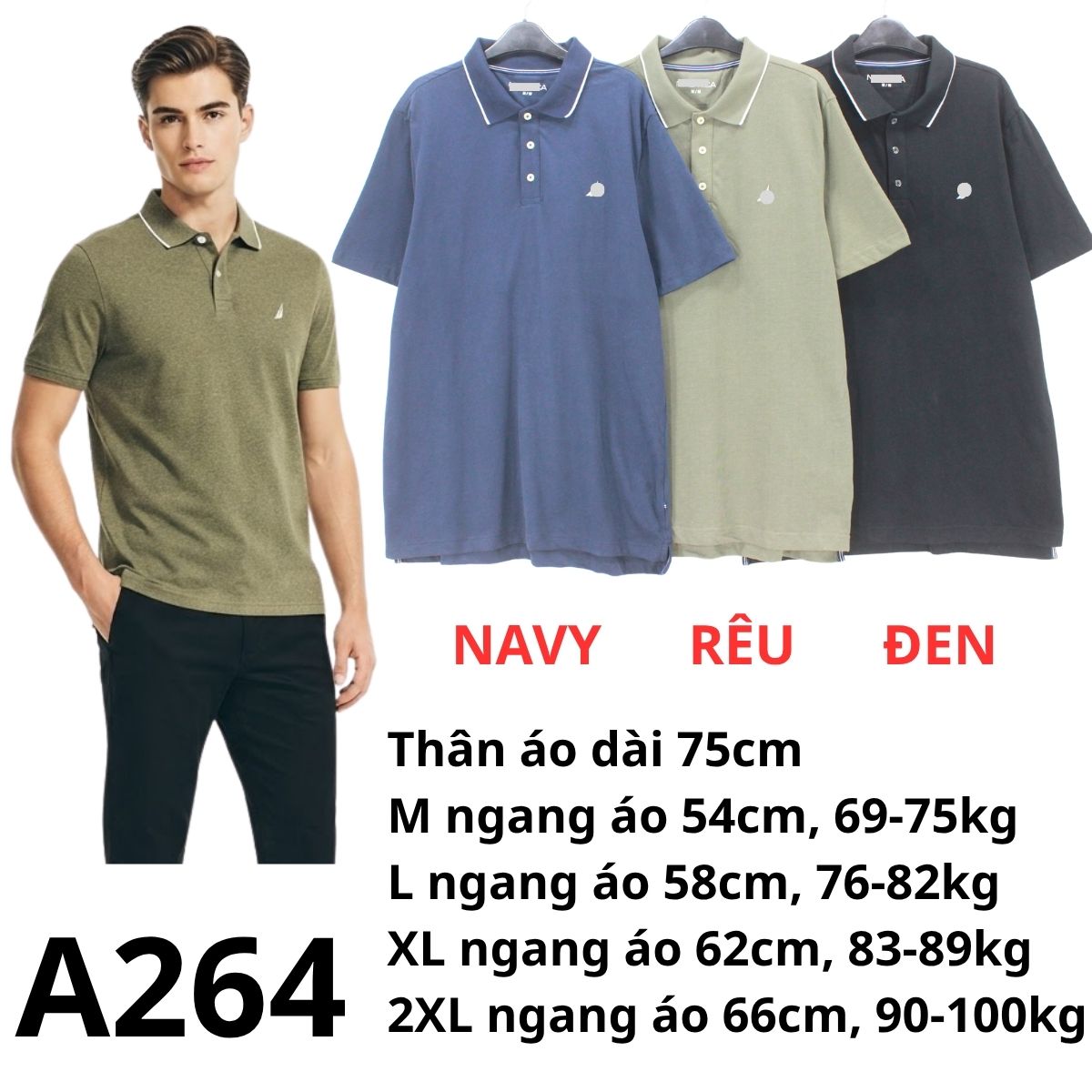 A264 - Áo polo nam xịn