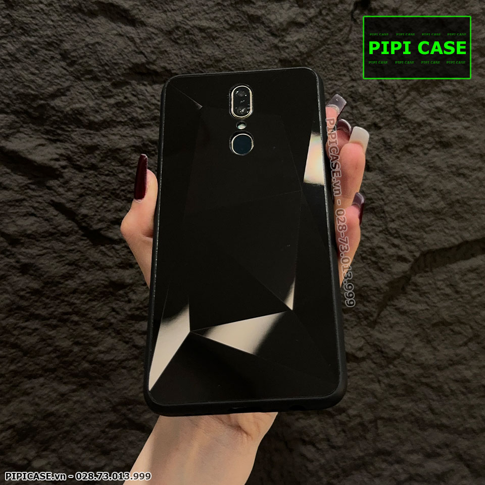 Ốp Lưng Oppo F11 Pro - Kim Cương 6D - Đen_thumbnail_2