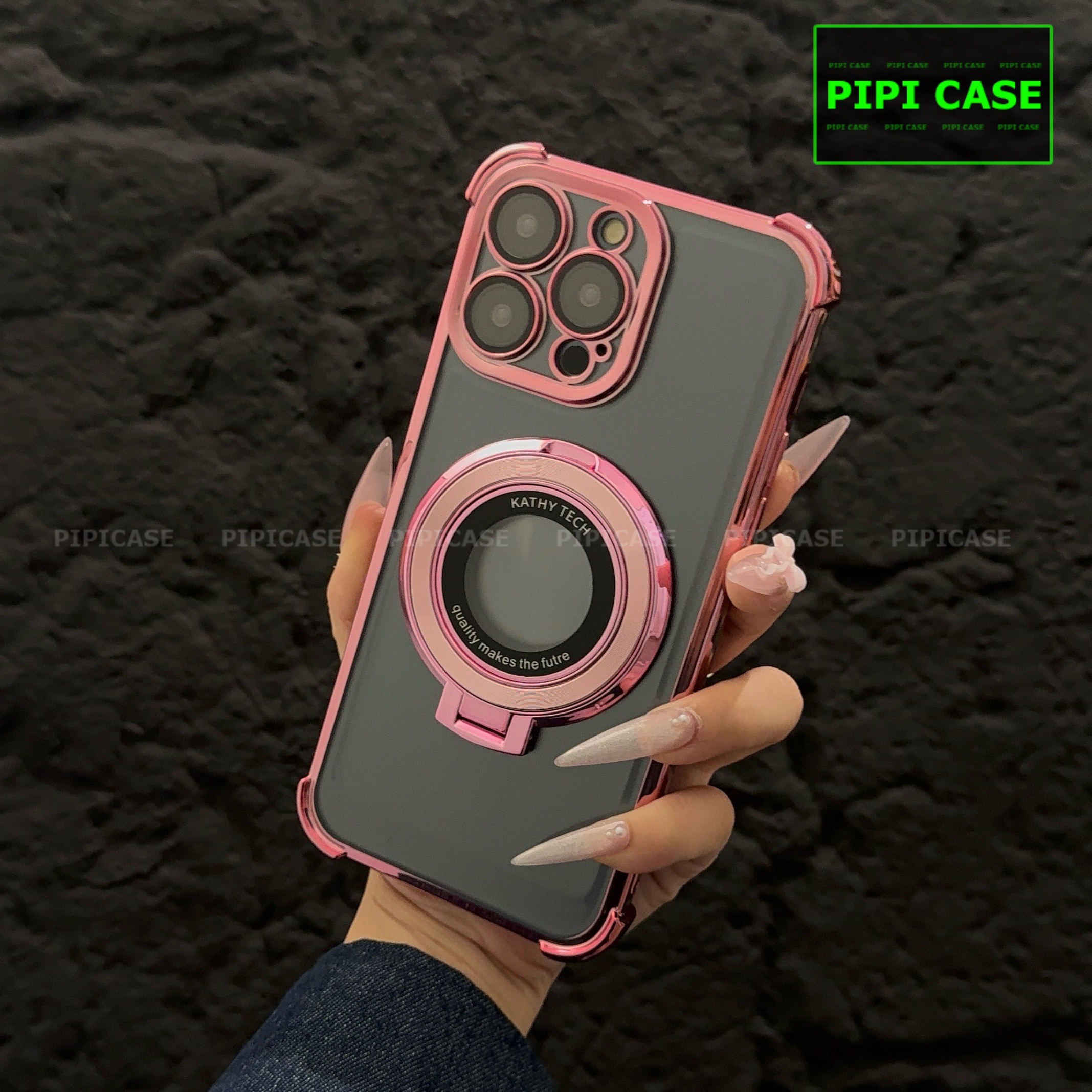 Ốp Lưng iPhone 16 Pro Max - Ven - Hồng_thumbnail_4