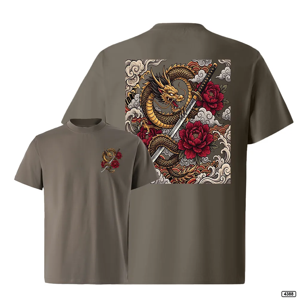 Áo thun nam dragon rose form rộng TeePrint 4388_thumbnail_18