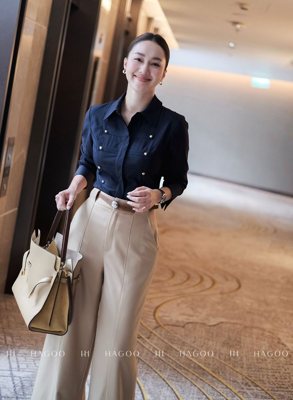 Áo sơ mi tay dài nẹp kiểu HAGOO_thumbnail_7