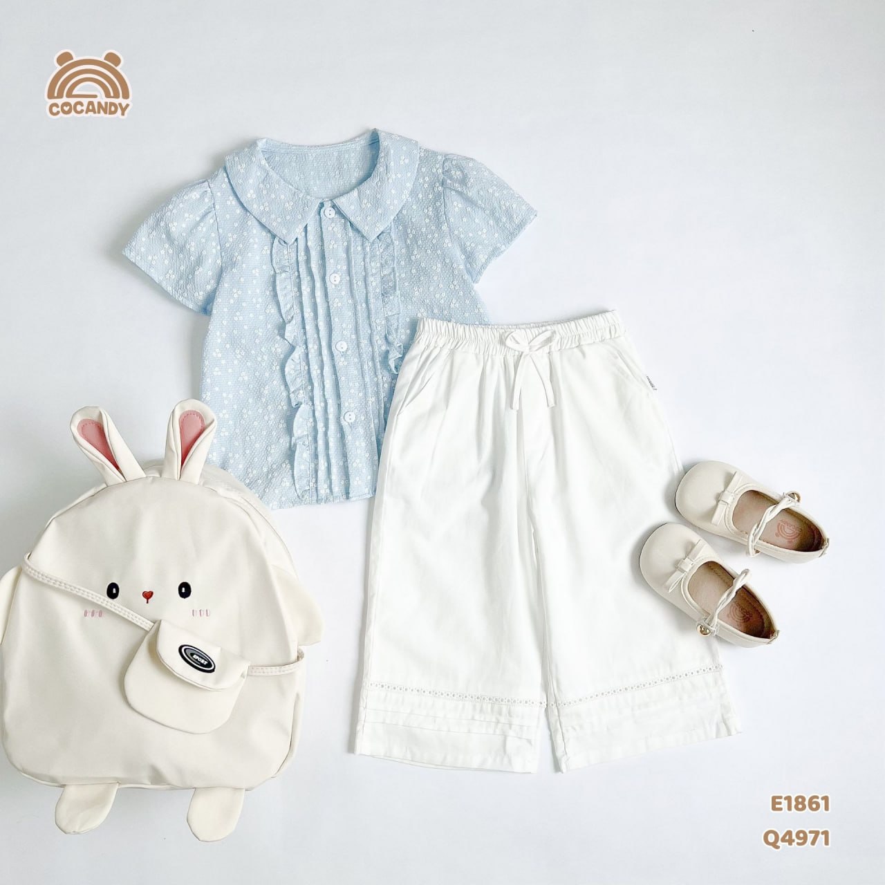 Quần dài TRẮNG gấu kiểu