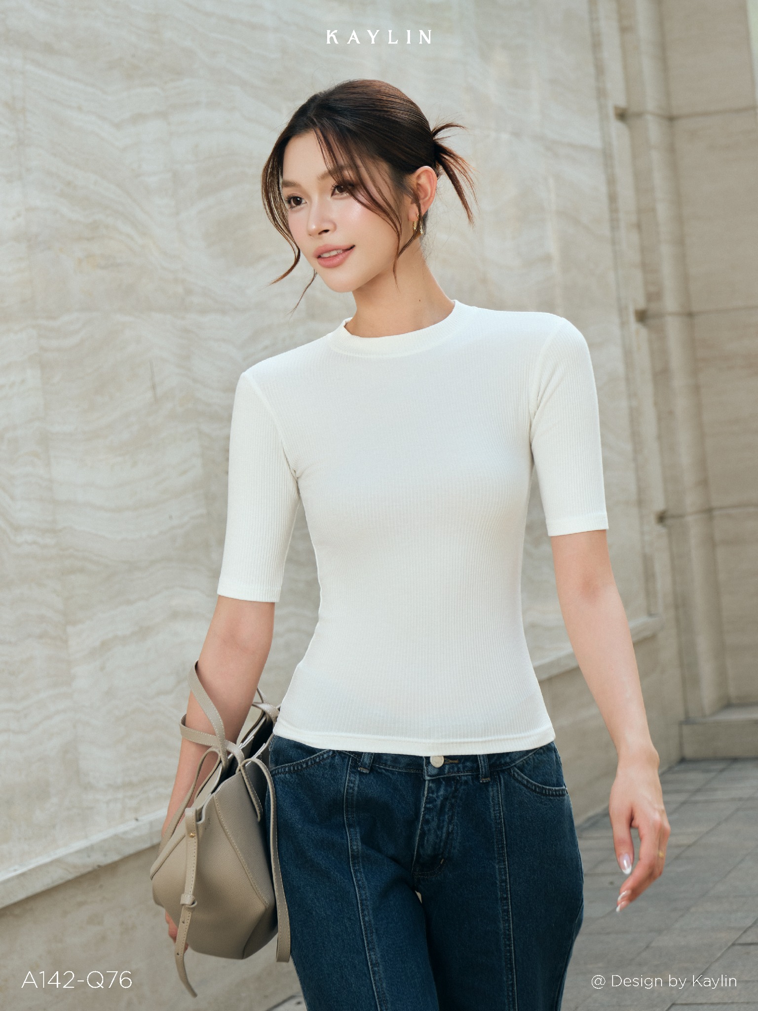 Áo Thun Basic Tay Lỡ KAYLIN Everyday Lady Top
