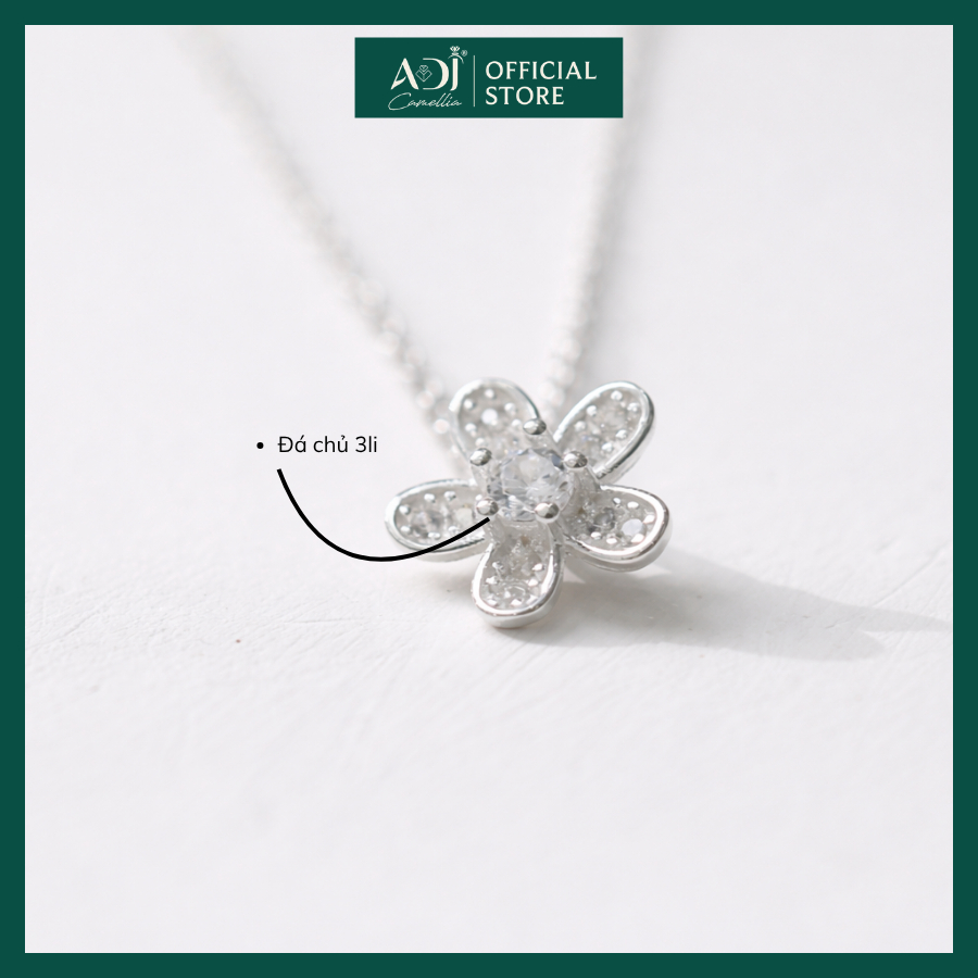 Bông Tai Bạc, Khuyên Tai Bạc S925 Nữ ADJ Đính Đá CZ Bông Hoa 5 Cánh SB15612AD_thumbnail_21