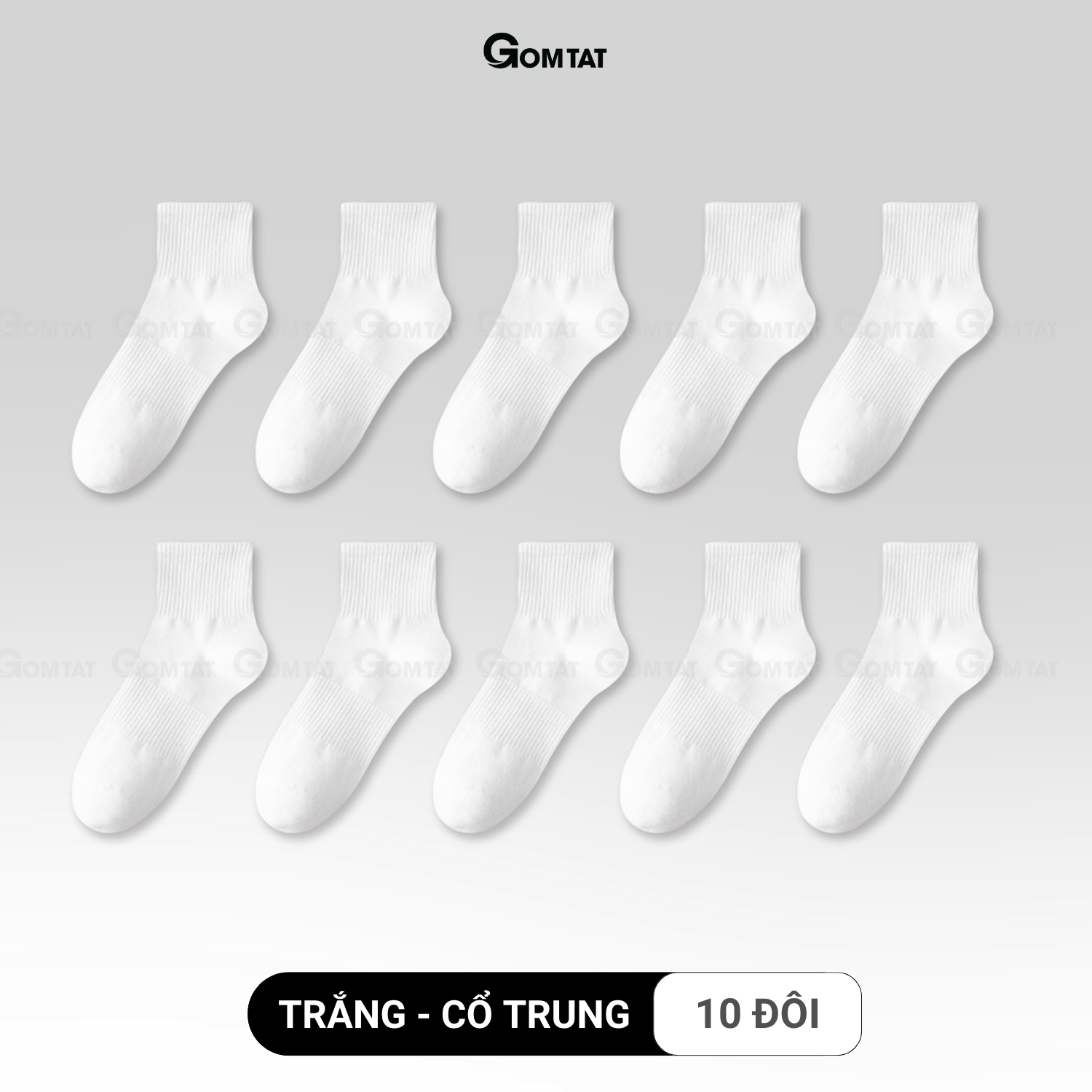 Combo tất trơn cổ cao/trung/ngắn GOMTAT, tất thể thao basic chất cotton thoáng khí - OAS-1704_thumbnail_17