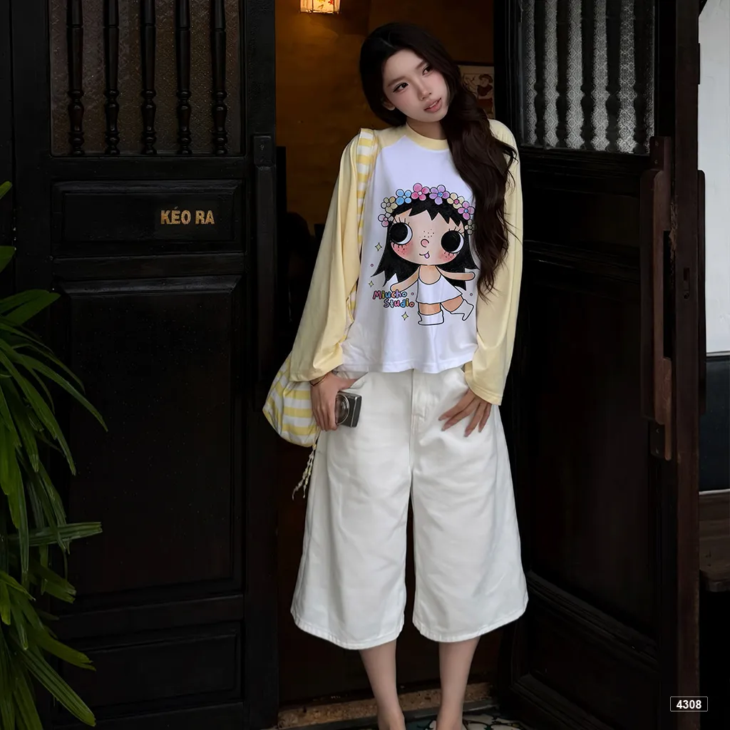 Áo thun tay dài unisex form boxy Miucho 4908_thumbnail_5