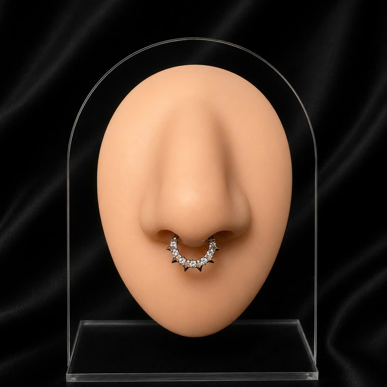 Daith titan 7 đá vuông xen kẻ nhọn 8mm_thumbnail_4