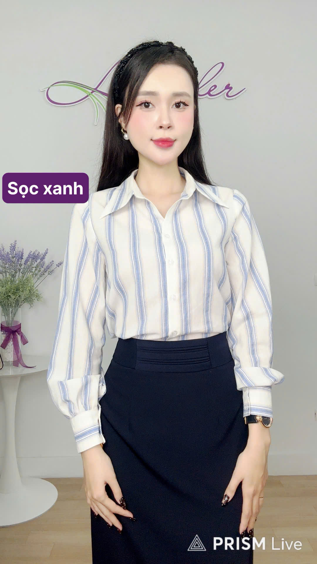 Sơ mi kẻ sọc tay dài A4285