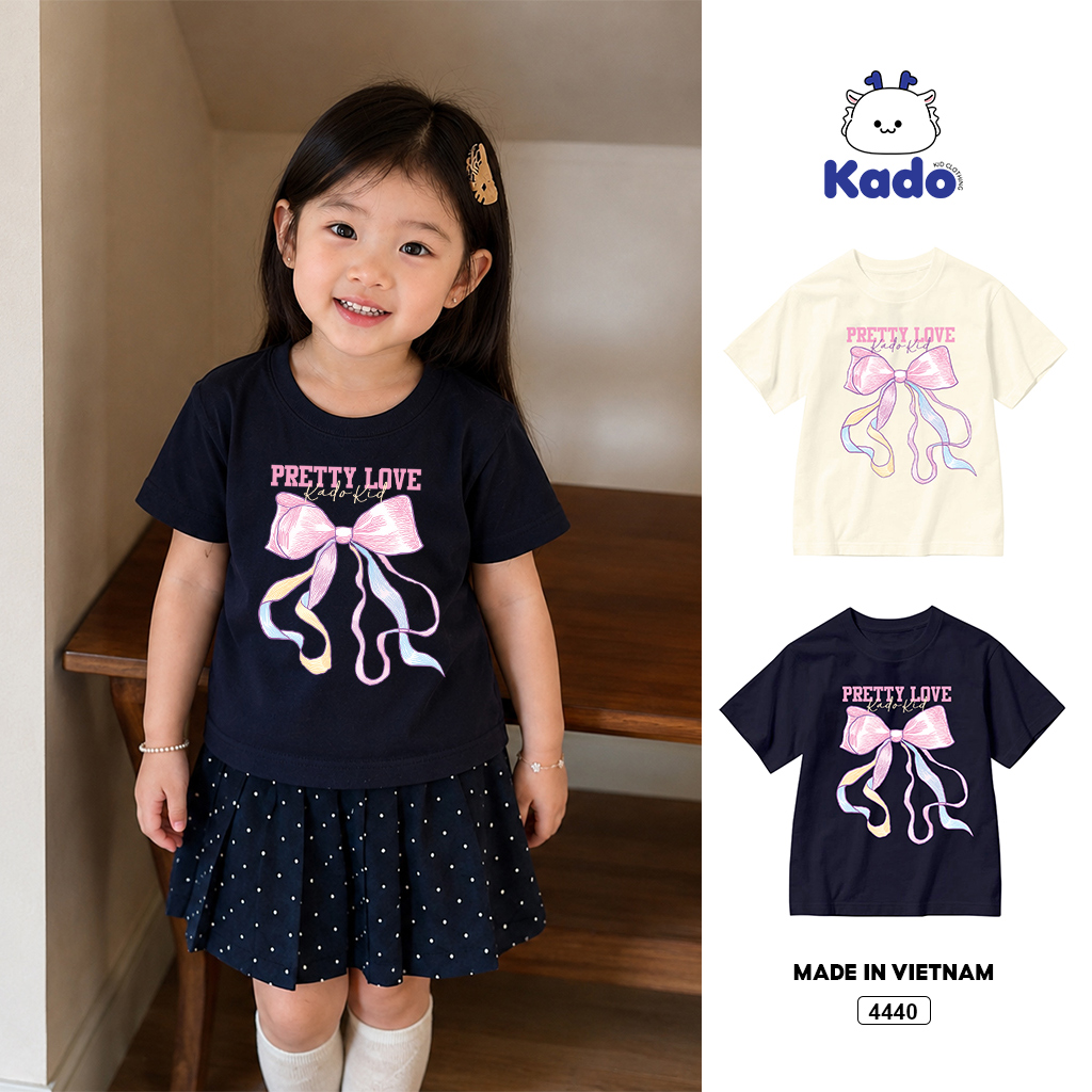 Áo thun bé gái form rộng Hàn Quốc Kado 4440