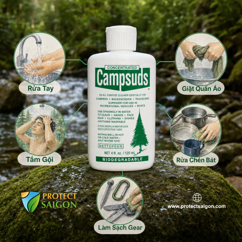 Xà bông Cắm Trại Đa Năng Campsuds 120ml - Phân Hủy Sinh Học, Dùng Cho Trekking & Dã Ngoại_thumbnail_5