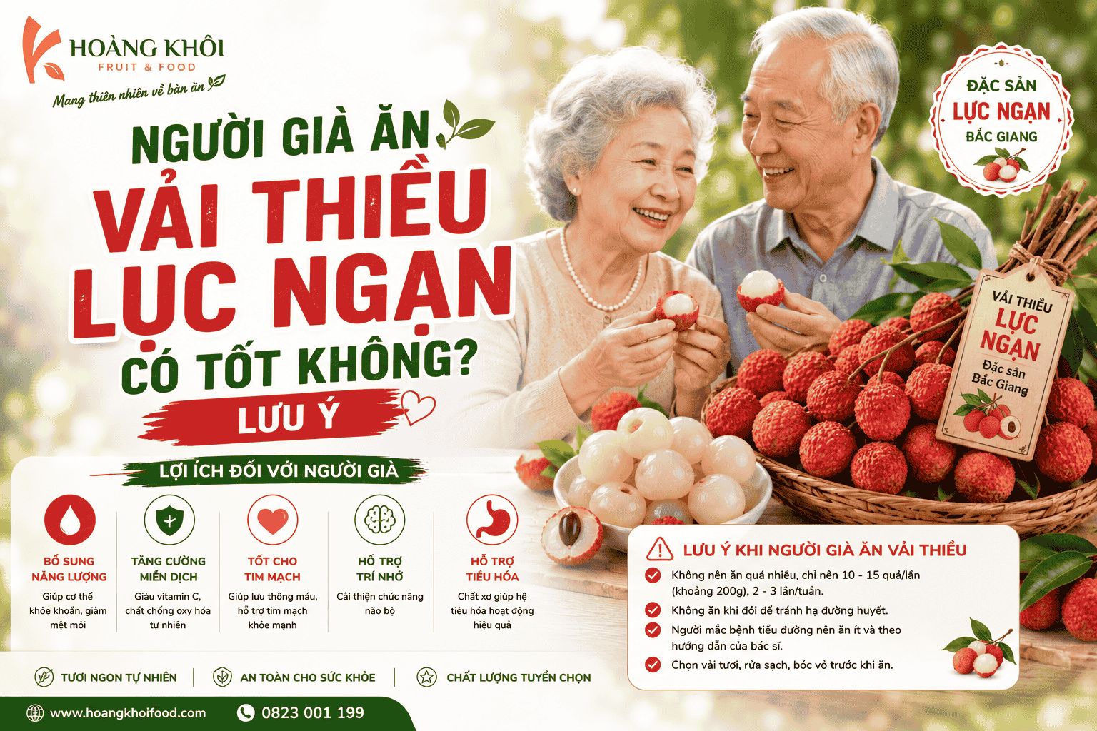 Người già ăn vải thiều Lục Ngạn có tốt không? Lưu ý