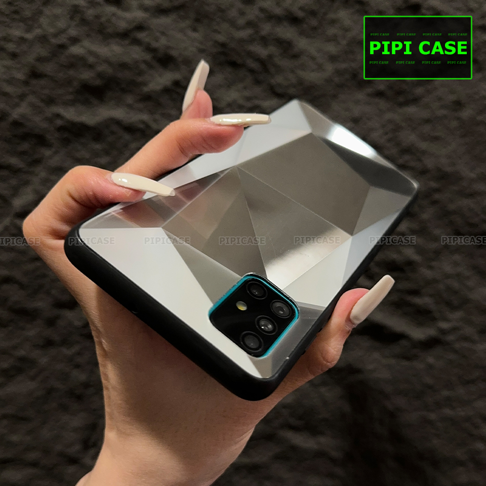 Ốp Lưng Samsung A71 - Kim Cương 6D - Bạc_thumbnail_3