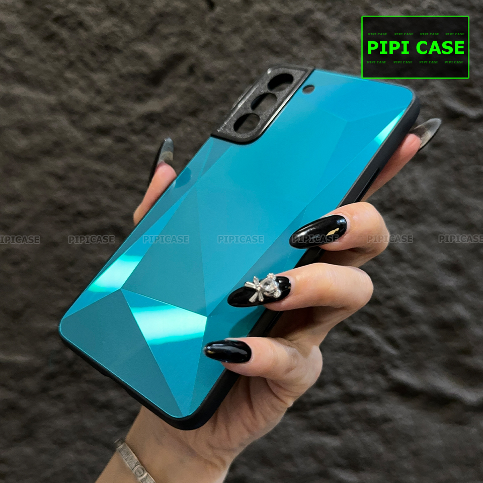 Ốp Lưng Samsung S21 FE 5G - Kim Cương 6D - Xanh Ngọc_thumbnail_1