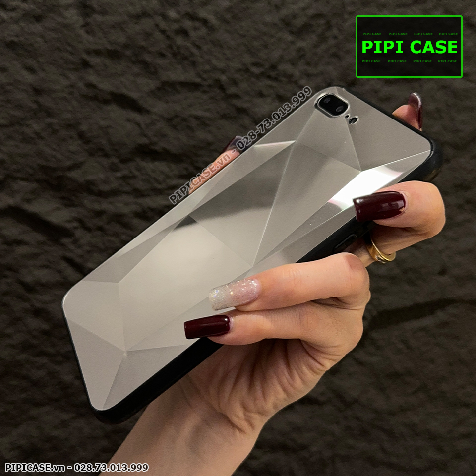 Ốp Lưng iPhone 7 Plus / 8 Plus - Kim Cương 6D - Bạc_thumbnail_2