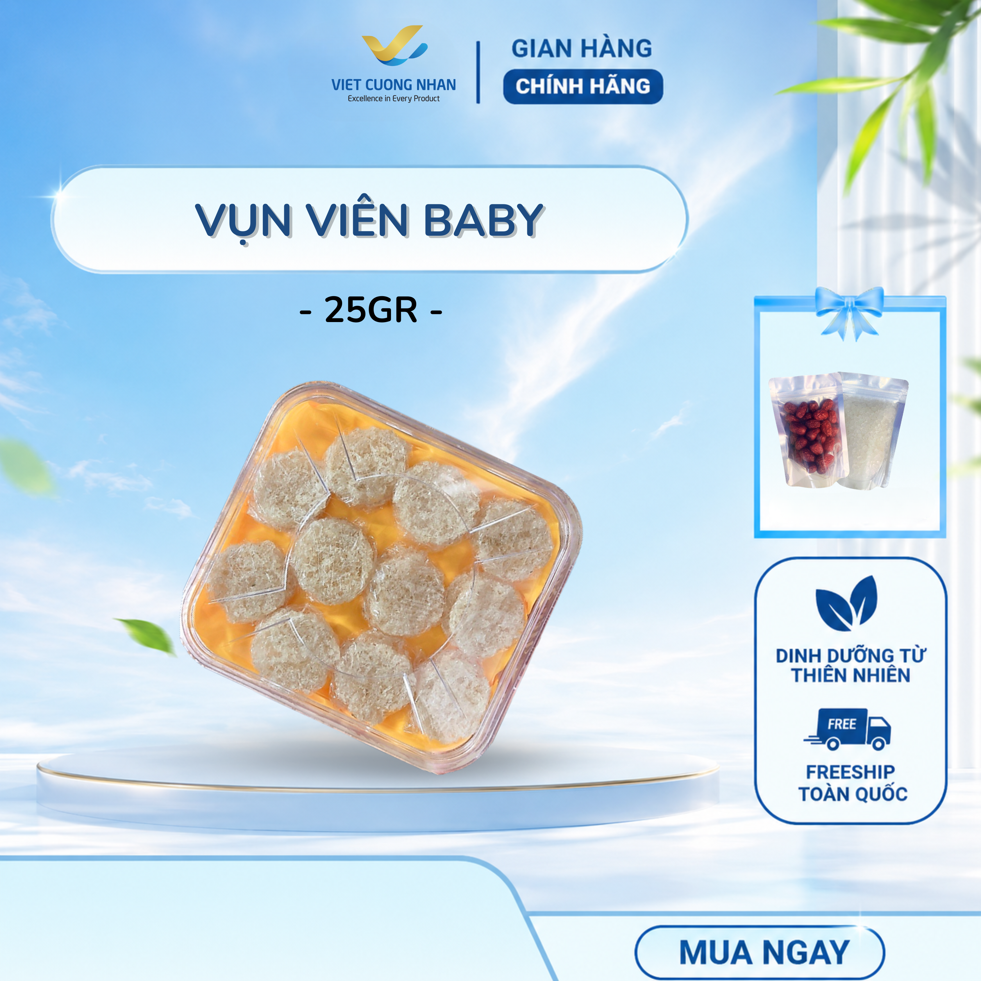 [S47] YẾN VỤN VIÊN BABY (80-100v/100GR)- HỘP 25GR