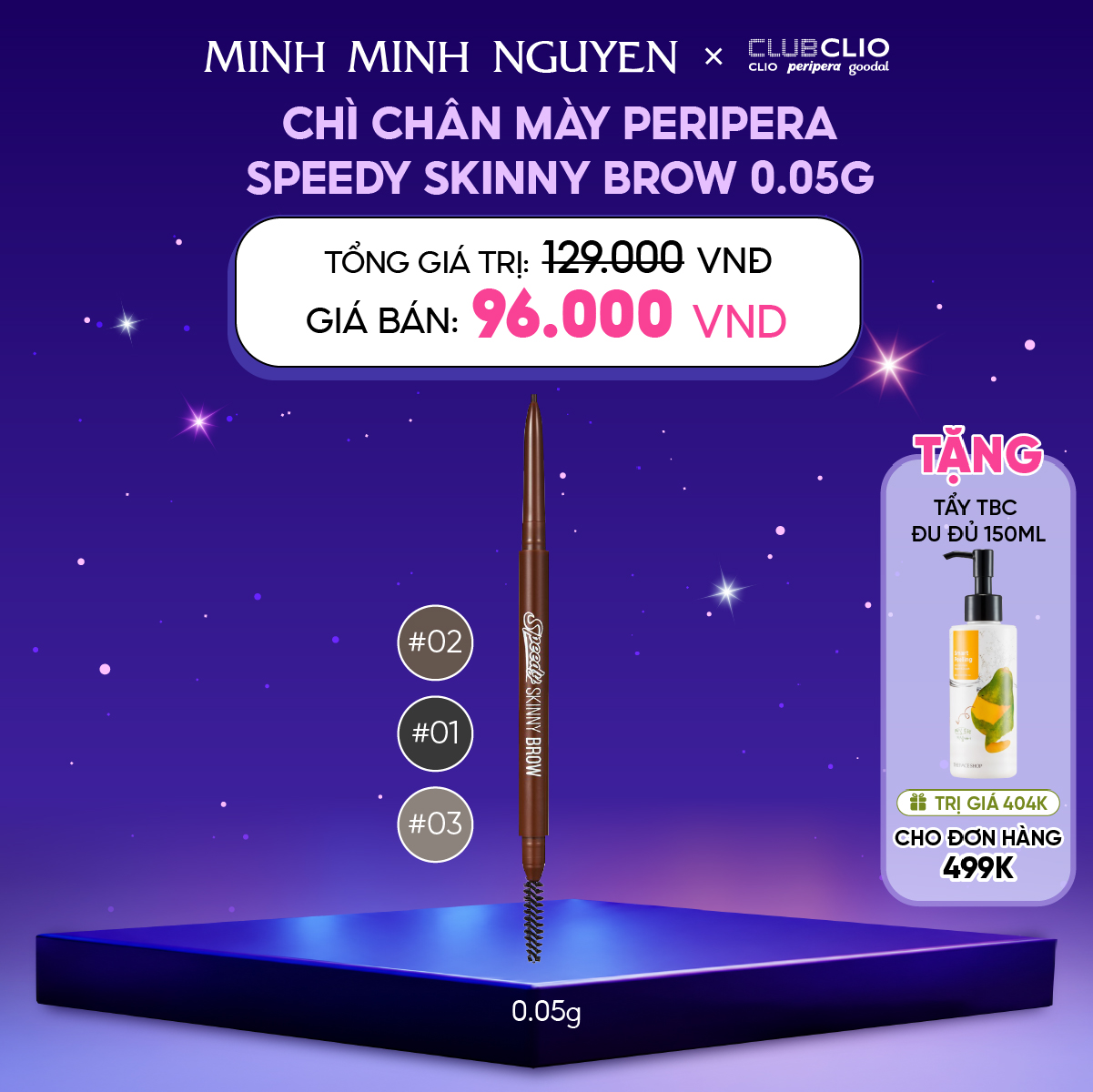 Chì Chân Mày Peripera Speedy Skinny Brow 0.05G