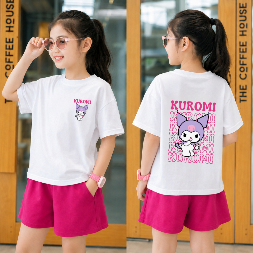Set bộ thun bé gái in hình Hello Kitty và Kuromi - Kids SB001_thumbnail_4