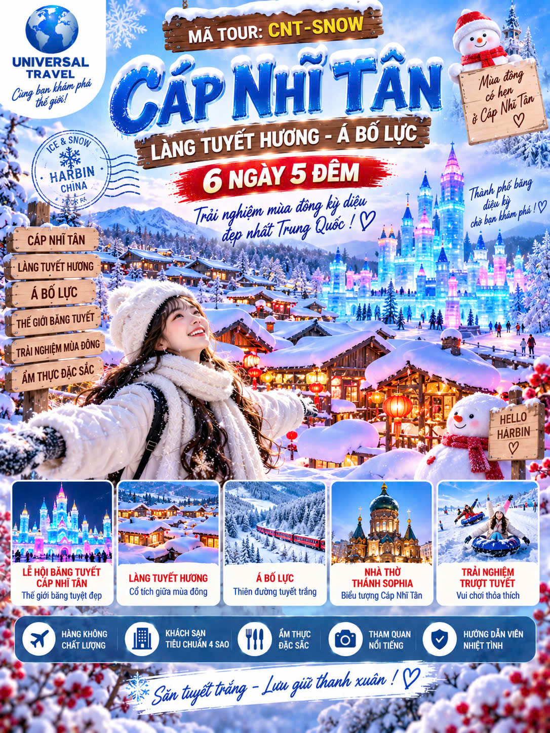 CÁP NHĨ TÂN - LÀNG TUYẾT HƯƠNG - Á BỐ LỰC 6N5Đ