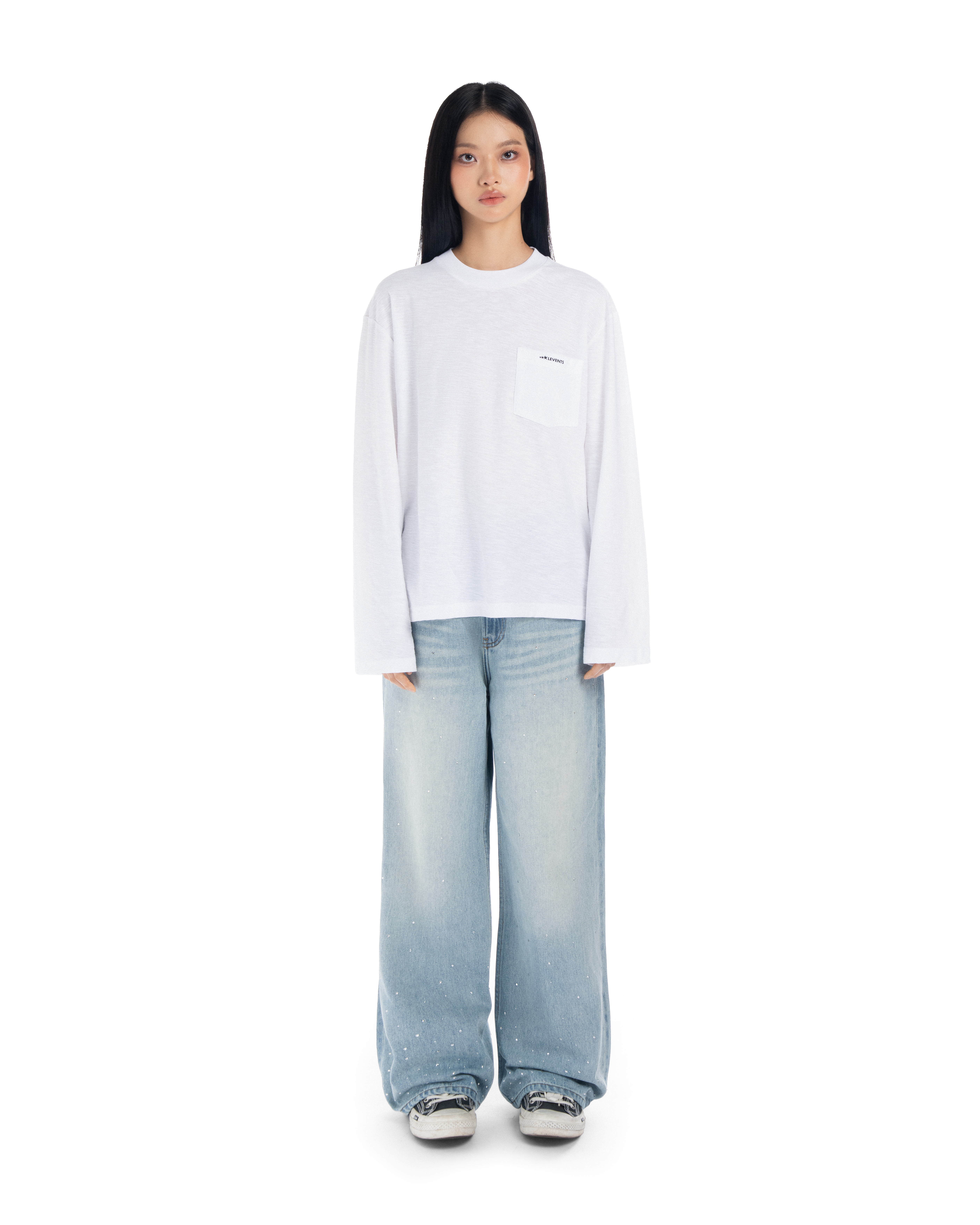 Levents® Basic Slub Long Sleeve Relaxed Tee