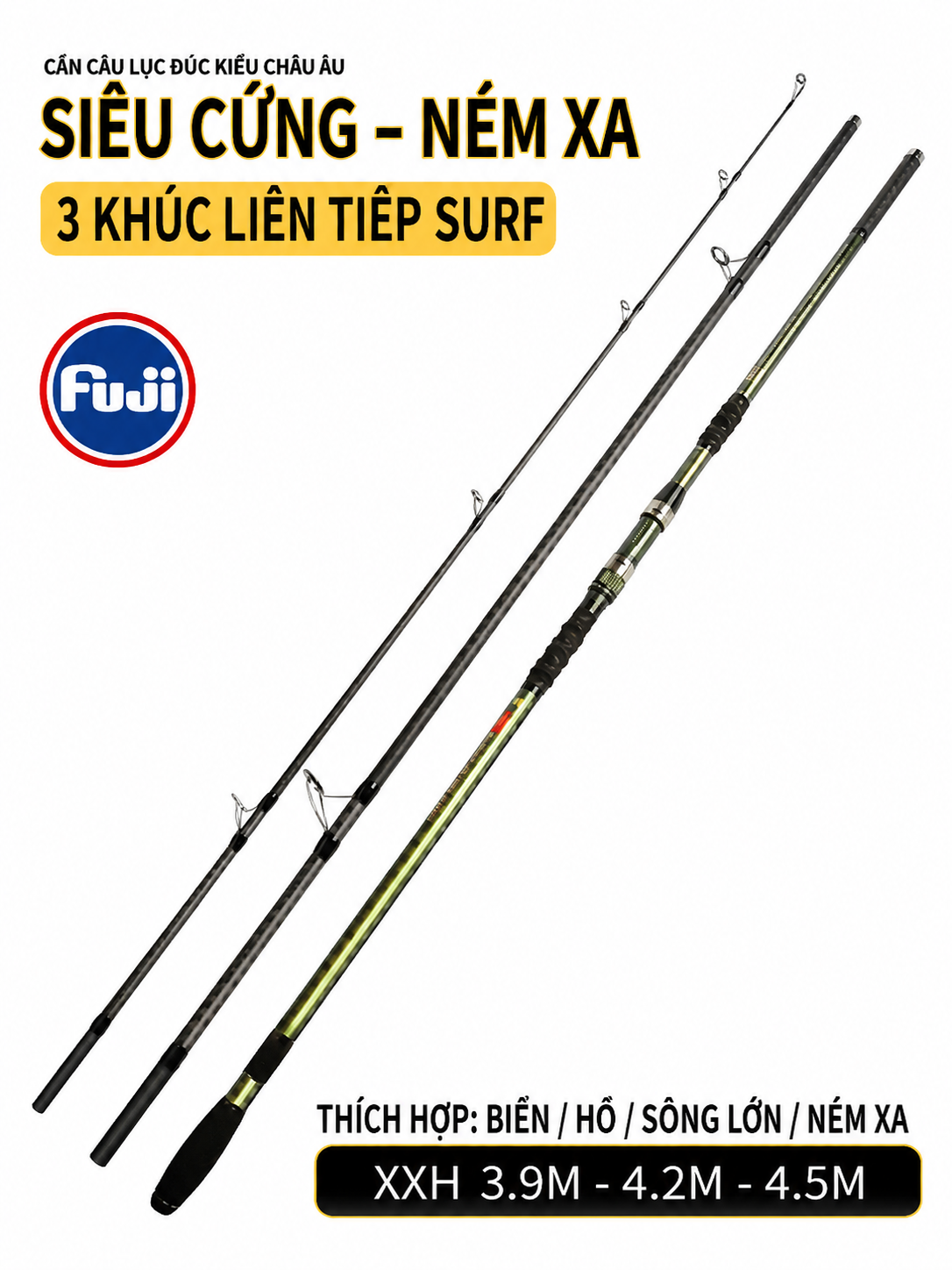 Cần Câu Lục 3 Khúc Fuji Lam Phong ZHAN FU-V Surf Leader_thumbnail_1