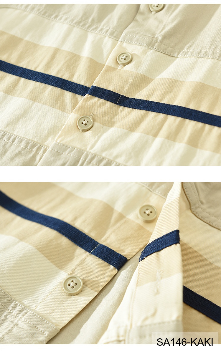 SA146 - Áo sơ mi nam dài tay phong cách Nhật Bản, chất cotton 100%, form rộng trẻ trung, phối sọc ngang thời thượng_thumbnail_16