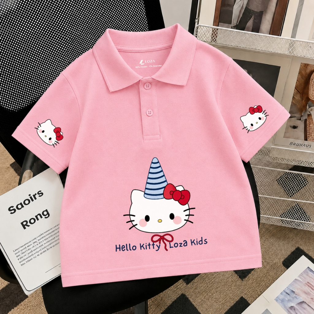 Áo polo cho bé gái hình Hello Kitty nhiều mẫu - Loza Kids PL008_thumbnail_10