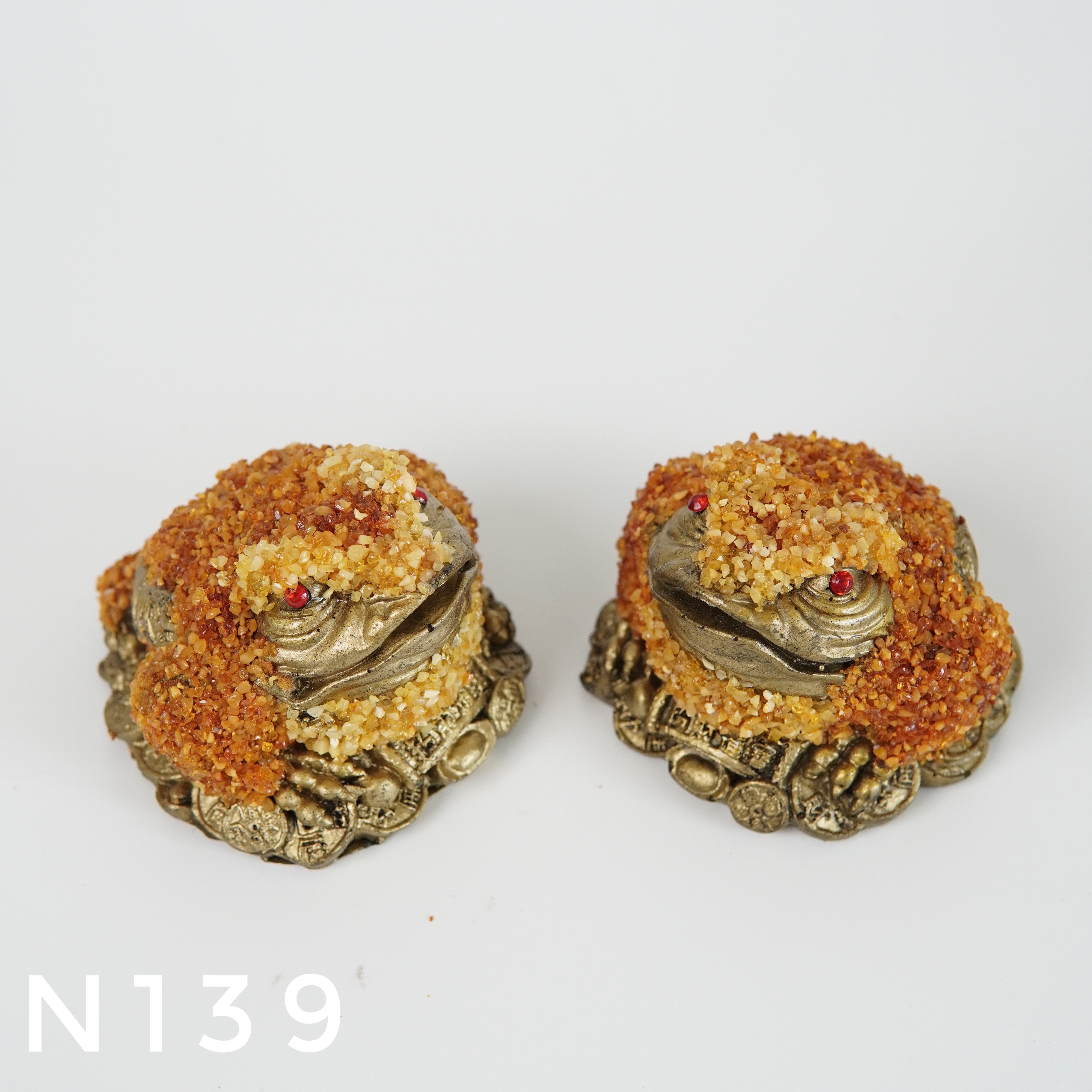 Đôi Cụ Cóc Hổ Phách - N139